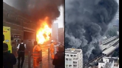 Gran explosión e incendio se reporta en el metro de Londres