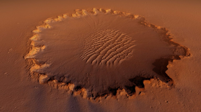 Descubren gran reserva de agua en Marte