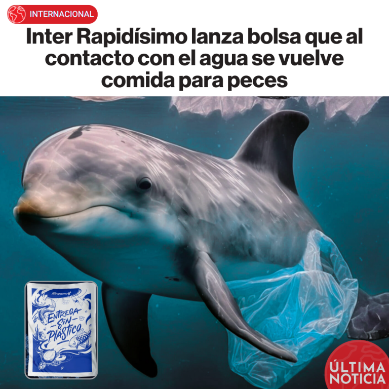 Inter Rapidísimo lanza bolsa que al contacto con el agua se vuelve comida para peces